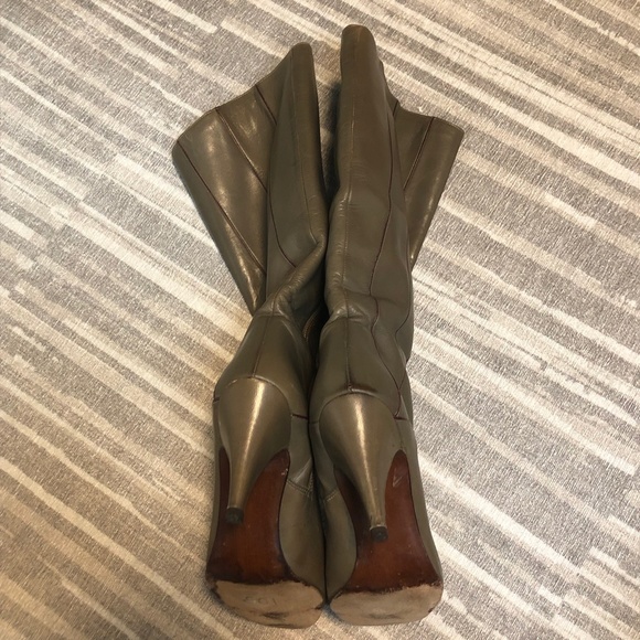Roberto Gil Brown Heeled Calf Boots Shoes ((size 7M)) - Picture 3 of 7